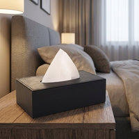 Tissue Paper Box Cover PU Leather for Bathroom Decor, Rectangle Facial Tissue Holder for Home Office, Car Tissue Box with Matching Stitching