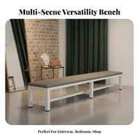 Padded Shoe Bench Multi-Purpose Padded Entryway Bench adaptable Use Long Stool for Homeowners, Business Owners, dressing area, Bedroom, Retail outlet