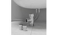 All Copper Construction 1-in-2-out Splitter Valve Chrome Plated 1/2 inch/2 Tee Connector Water Diverter for Bathroom