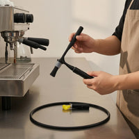 Flexible Tube Steam Wand Cleaning Brush Dense Bristles Steam Wand Descaling Brush Curved Handle
