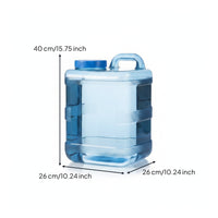 Handled Top Water Hose Set Screw Cap Water Dispenser Container Portable Clear for Outdoor Use