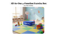 4 Pieces Soft Construction 4-Piece Stackable Foam Jump Box Set Adjustable Height Plyometric Box Set Multi-Functional Fitness Equipment Non-Slip Surface for Children, Beginners, Personal Trainers, Gym, Physical Education Class, HIIT Workouts