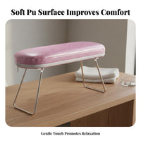 Soft & Comfortable Manicure Arm Rest Stand Ergonomic Design Nail Arm Rest Stand Easy to Clean for Manicurists, Beauty School Students, Spa