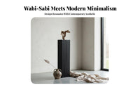 Charred Wood Plinth Natural Simplicity Aesthetic Pedestal Stand Carbonized Finish Multi-Functional for Homeowners, Guesthouse