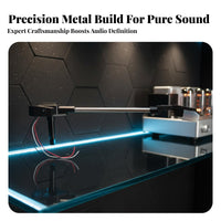 Record Player Arm with Gemstone Audio Pickup Antique Design Phonograph Arm Replacement Stable Tracking Phonograph Tonearm Assembly for DIY Enthusiasts