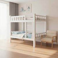 Bunk Bed with Mattress Space-Saving Bunk Bed Set with Mattresses Comprehensive Package Furniture for Teens, Young Children, Shared Room, Bedroom