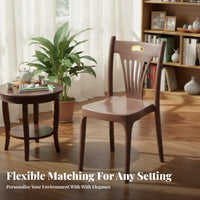 Stackable Armless Side Chair Easy to Clean Armless Monobloc Chair adaptable nesting Seat Space-Saving for Homeowners, Business Owners, event Planners, Night marketplace, Dining Room, Office, Offices