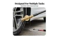 Easy Installation 1/4 Inch Quick Connect Adapter Universal Fit Adjustable Angle Nozzle Adapter Secure Ball Lock Design Pivoting Pressure Washer Coupler Long-Lasting Brass Construction for Car Washing