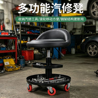 Shengjie Automotive Repair Work Stool with Swivel Casters and Tool Tray