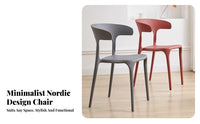 Nordic Inspired spiralBack Side Chair Minimalist Design Household Furniture Curved Backrest Indoor Seating Easy to Clean for Families, Homeowners, Dining Room, Kitchen, Home Office, Bedroom
