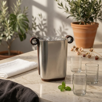 Stainless Steel Ice Tub Easy to Clean Champagne Tub Rust-Resistant for Bar