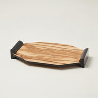 Decorative Tray with Handles Minimalist Wooden Tray with Handles Simple Elegance for Home Stylists, Interior Designers, Living Room