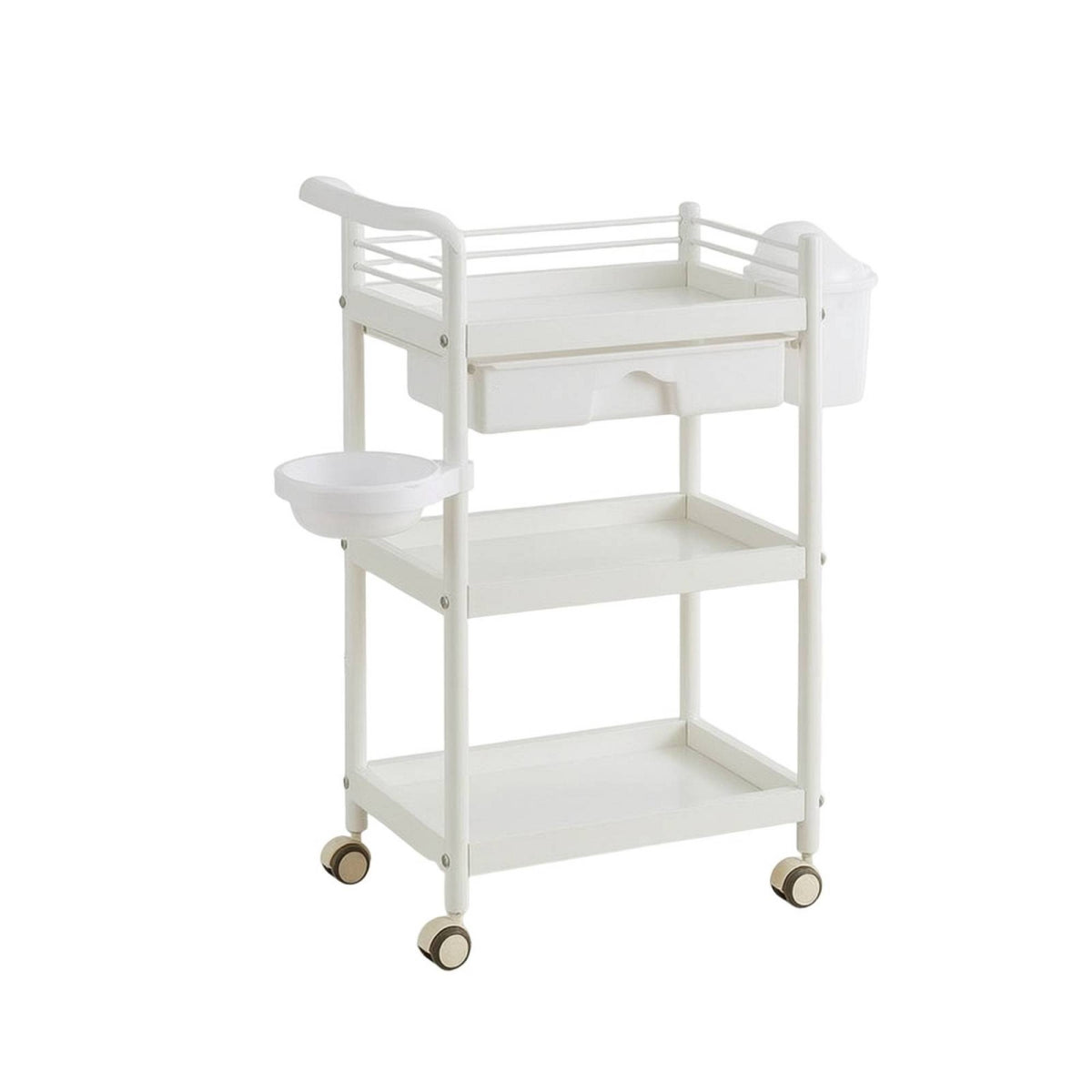 Mobile Beauty Cart with Basin Rolling Salon Storage Cart Compact Hairdresser Trolley Versatile for Hairdressers, Beauticians, Barbers, Hair Salons, Barbershops