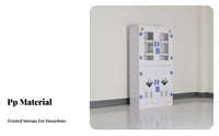 Caustic and Alkali Storage Cabinet Double Lock Lab Reagent Research Storage Enclosure Locker for Research Settings, Factory