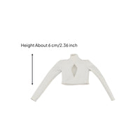 1/6 Scale T-Shirt 1/6 Doll Shirt Easy to Dress Cutout Short Top for Collectors, Display, Photo Shoots