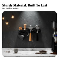 Espresso Portafilter Wall Rack Keeps Countertop Tidy Wall Mounted Portafilter Rack Espresso Accessories Holder Sturdy and Stable