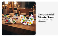 White Clown Sleeve Cuffs Shiny Puffed Ruffled Cuffs