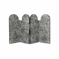 Foldable Design Miniature 4-Panel Folding Screen Modern Oriental Aesthetic 4-Panel Partition Handmade House Decoration Double-Hinged Panels for Interior Designers, Apartment Dwellers, Bedroom, Bedside Table, Desktop, Bookshelf