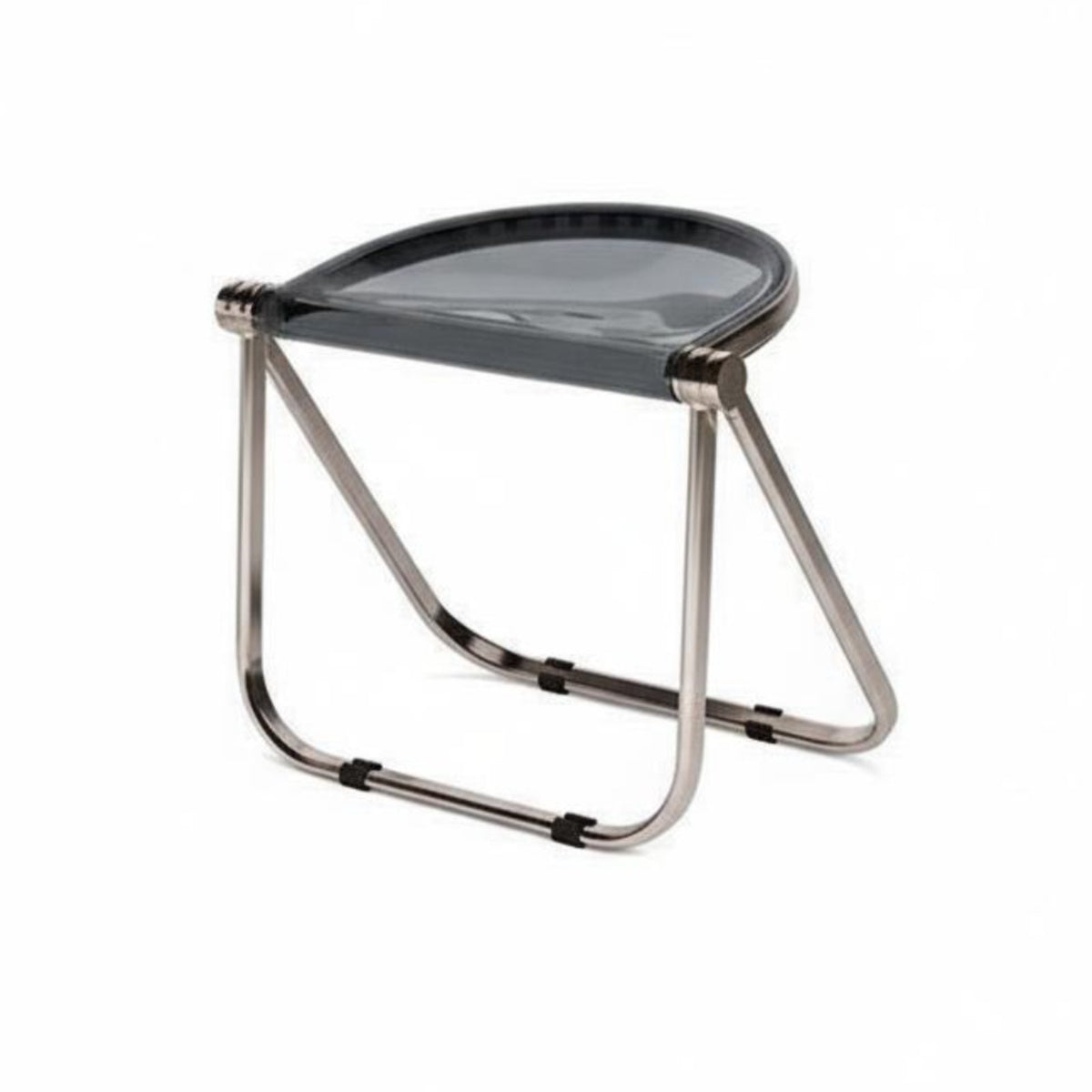 Foldable Minimalist Cylindrical Stool Portable Space-Saving Seat Lightweight Folding Chair Sturdy Construction for Cafe Owners, Design Enthusiasts, Dining Room, Small Apartments, Kitchen, Balcony