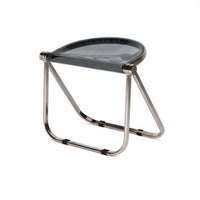 Foldable Minimalist Cylindrical Stool Portable Space-Saving Seat Lightweight Folding Chair Sturdy Construction for Cafe Owners, Design Enthusiasts, Dining Room, Small Apartments, Kitchen, Balcony