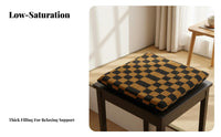 Vintage Design Square Memory Foam Cushion Slow Rebound Square Memory Foam Seat Pad Stylish Pattern for Adults, Students, Living Room