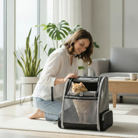 Pet Backpack Carrier Breathable Pet Carrier Backpack Structured Ventilated for Travel, Vet Visits