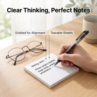 Sticky Notes Pad with Blank Pages, Tear Off Paper for Office Desk and educators, Cute School Supplies for Home Meetings, 80 Sheets