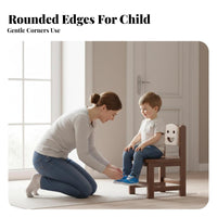 Versatile Use kid's Backrest Chair Rounded Corners Low Stool Safe Design kids' Furniture Long-Lasting for Toddlers, Preschoolers, Parents, Living Room, Entryway, Playroom, Study Corner