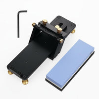 Aluminum Alloy Body Whetstone Holder Sharpening Jig Anti-Slip Feet Fixed Angle Honing Tool CNC Machined Adjustable Sharpening System for Woodworkers