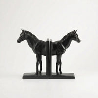 Horse Bookends Functional Carved Bookends Classic Book Holders for Bookshelf, Desk