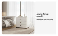 Space-Saving Slim Bedside Table with Drawer Modern Minimalist aesthetic Narrow Drawer Cabinet Multi-Purpose Nightstand Rounded Corners for Apartment Dwellers, Students, Homeowners, Bedroom, Next to Bed, Small Spaces, Dorm Room