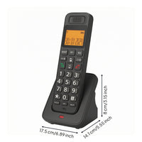 Charging Base Cordless Desk Phone Numeric Keypad Digital Desk Phone Function Keys Telephone Handset Speaker Grille