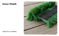 Tropical Design Artificial Thatch Roll Weather Resistant Synthetic Straw Roll Authenticistic Look Imitation Roof Covering Fire Retardant for Landscape Designers, DIY Enthusiasts, Gazebos, Resorts, Garden, Theme Parks