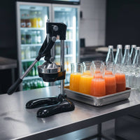 Stainless Steel Parts Hand Press Citrus Press Food-Grade Materials Manual Hand Press Juicer Stable U-Shape Base for Juice Stand, Bar