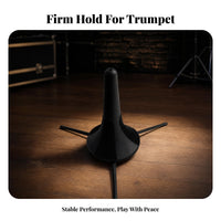 Foldable Folding Trumpet Stand Round Base Three-Leg Trumpet Stand Lightweight Music Gear Compact
