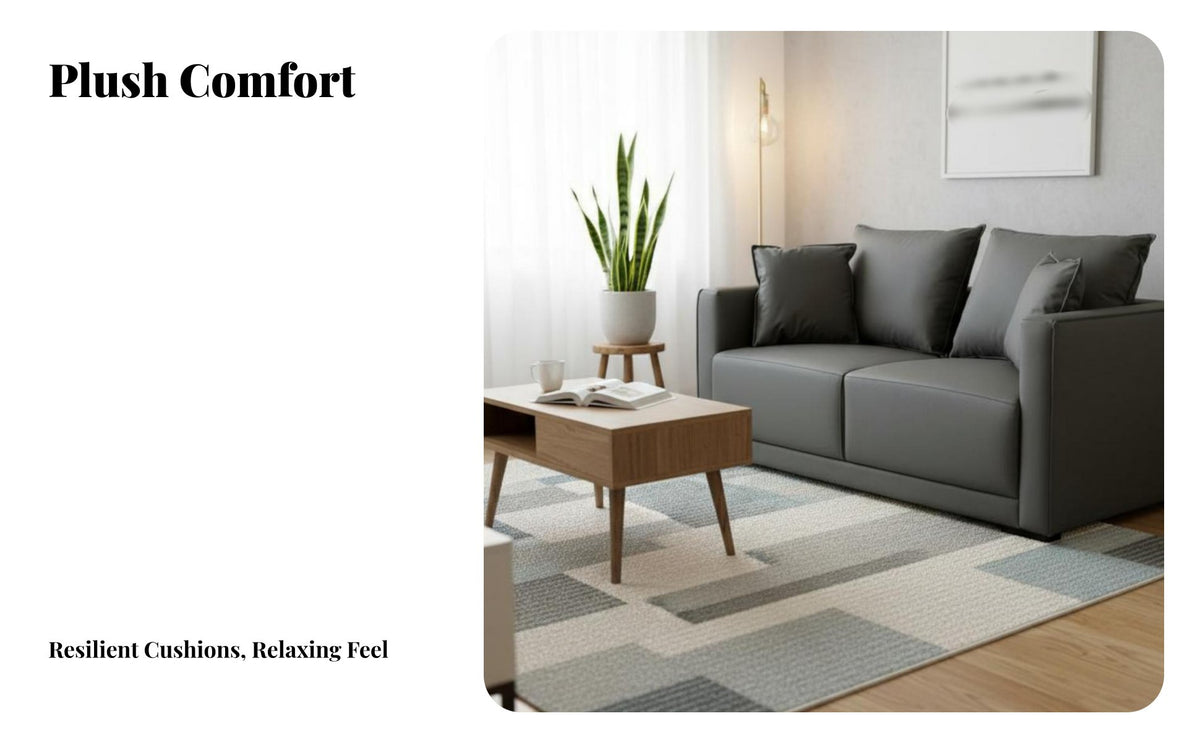 Light Luxury Feel 2-Seater Straight Sofa Minimalist Design 2-Seater Loveseat Small Space suitable Living Room Furniture space-efficient Size for Apartment Dwellers, Business Owners, Office Workers, Boutique, attic-style apartment, Waiting Area, Bedroom