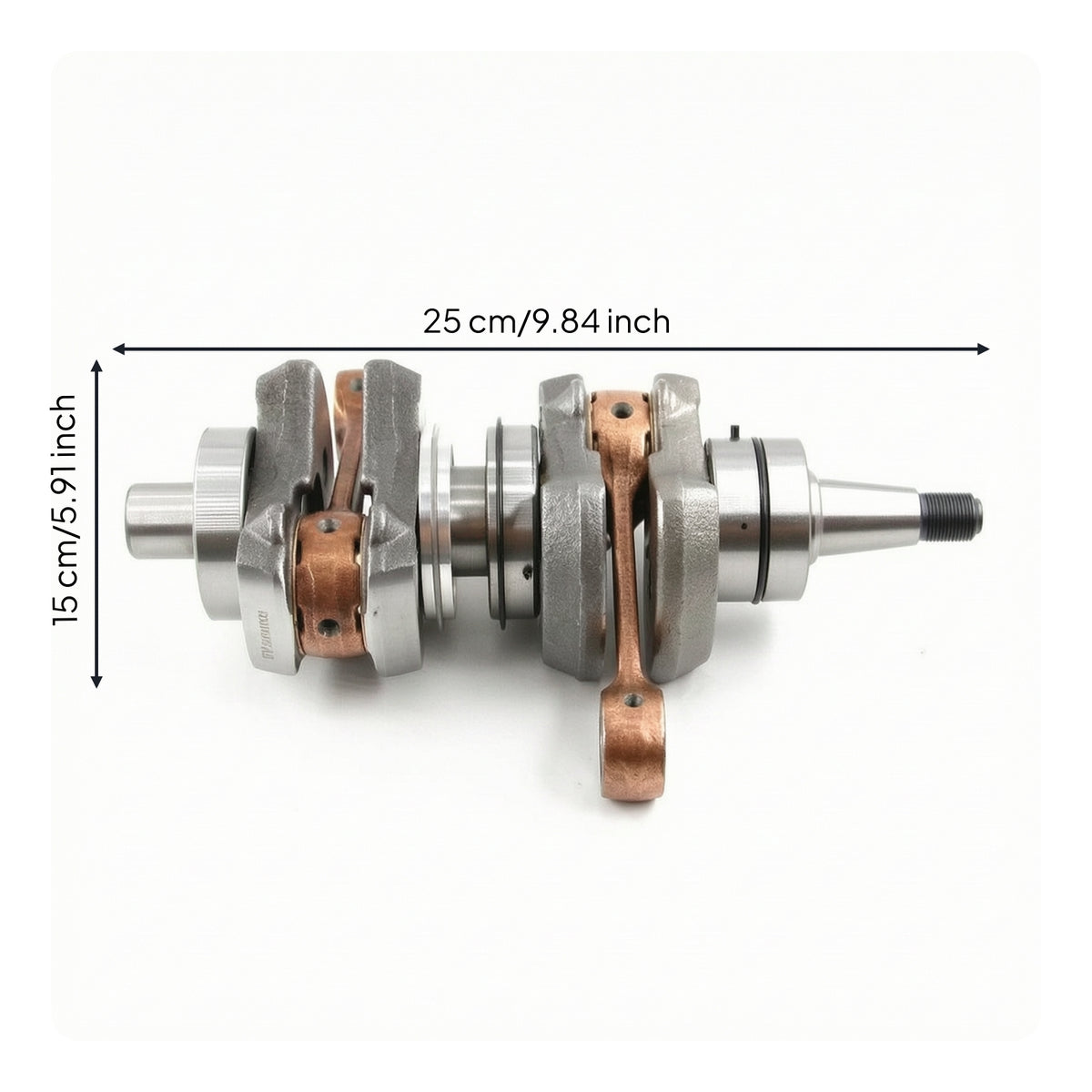 2-Stroke Crankshaft with Connecting Rods 30HP Outboard Motor Crankshaft Replacement Engine Part Heavy-Duty for Mechanics