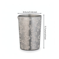 drink Mixing Cup with Spout Engraved Stainless Steel Mixing Cup Reflective Vessel for Bars