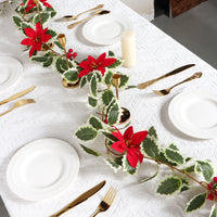 Artificial Christmas Red Berry Pine Vine Garland for Fireplace Home Decor