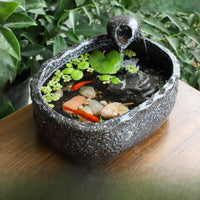 Ceramic Desktop Water Feature Mini Circulation Decor