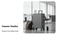 Expandable Front-Opening Hardside Suitcase Airline Approved Wheeled Cabin Luggage 360° Wheels Carry-on Bag Sturdy Construction for Travelers, Vacationers, Business Professionals, Airport, Vacation, Weekend Getaways, Study Abroad