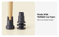 4 Pieces Clamp Style Adjustable Leg Riser Leveling Furniture Leg Riser Rotatable Ribbed