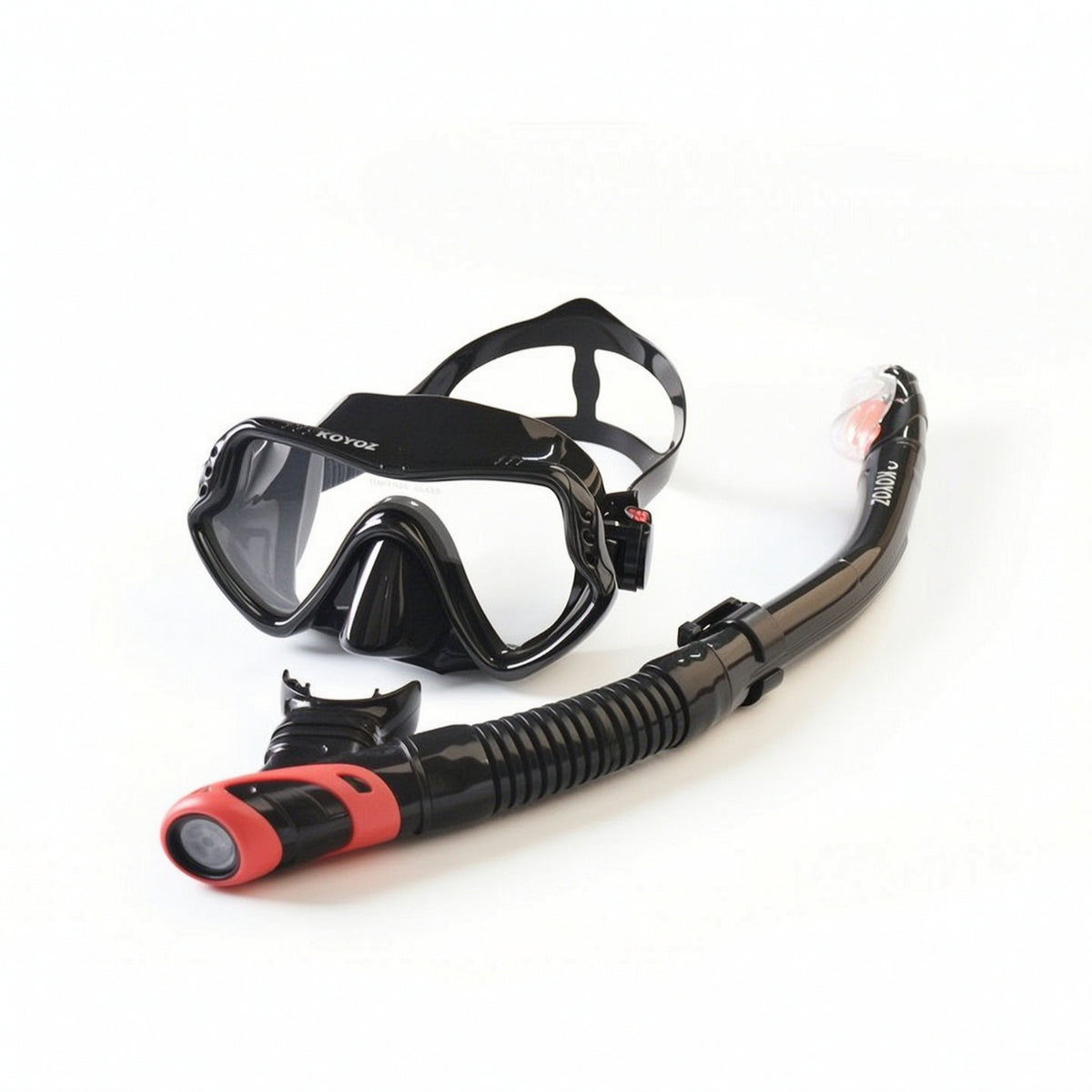 Adjustable Snorkel Mask Set Soft Snorkeling Mask with Dry Snorkel Clear Lens Gear Lightweight for Adults, Swimmers
