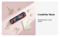 pencils Pouch Large Capacity Floral Stationery Bag Material Embroidered Cosmetic Bag for Girls, School