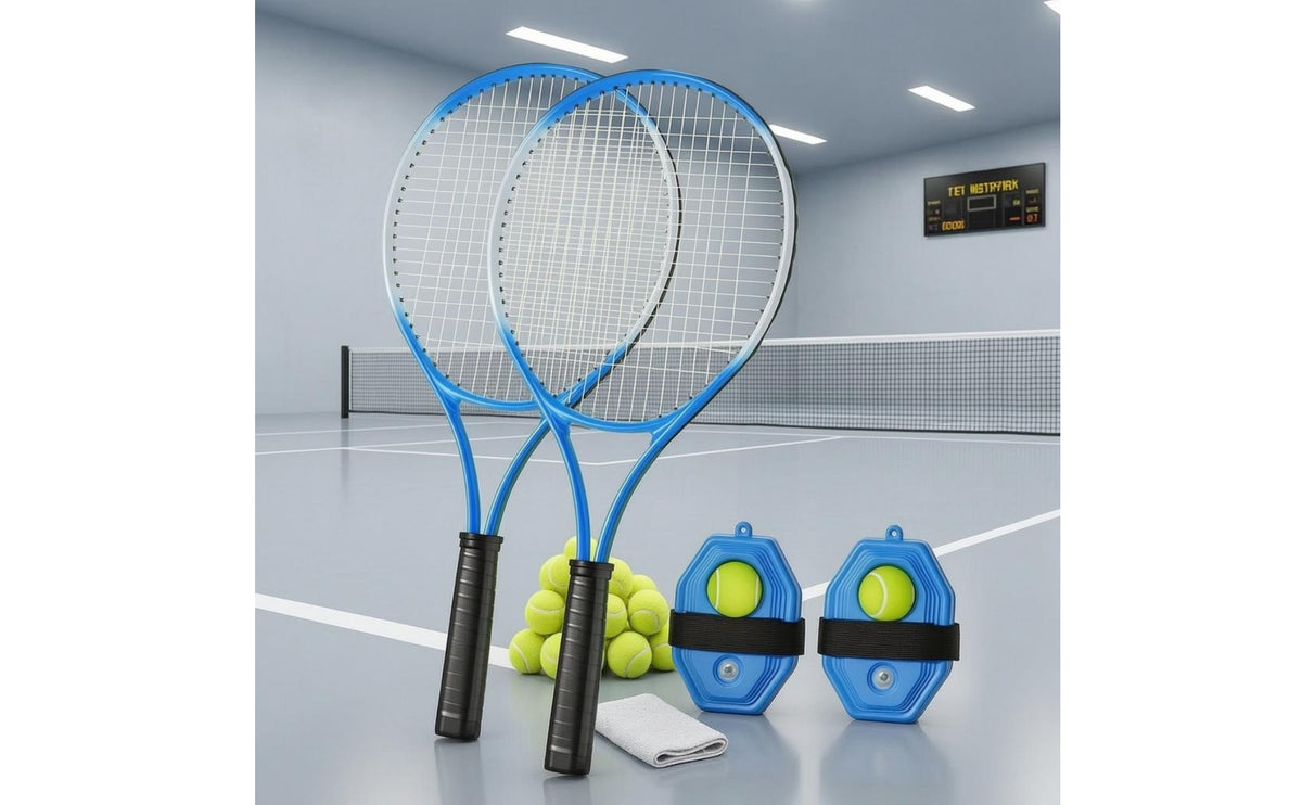 Stringed Junior Tennis Racket Set Oval Head Kids Tennis Racket Set Wrapped Handle Sports Gear Lightweight for Children