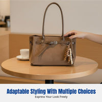 Suede Bowling Bag, Women's Retro Underarm Tote, Urban Chic, Large Capacity