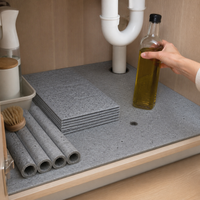 Range Hood Grease Filter Mat and Dust Cover Set with Oil Absorbing Strips