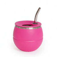 Stainless Steel Drinking Cup Curved Straw Yerba Mate Cup Broad Opening Drinkware for Everyday Use