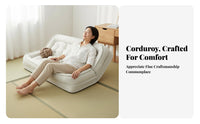 Full Body Support Oversized Convertible Lounger Multi-Functional Design Human-Sized Pet Bed Thickly Padded Floor Sofa Soft Upholstery for Students, Apartment Dwellers, Readers, Bedroom, Living Room, Reading Nook, Home Office