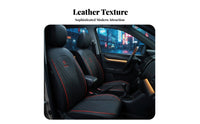 Long-Lasting Leather Car Seat Cover Wear-Resistant Full Wrap Seat Cover Set Easy to Clean Auto Upholstery Luxury Design for Drivers, Pet Owners, Families, Family Travel, Daily Commute, Road Trips